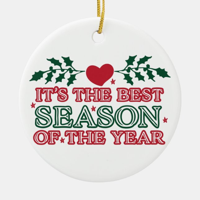 Ornamento De Cerâmica É a melhor temporada do ano | Férias felizes (Frente)