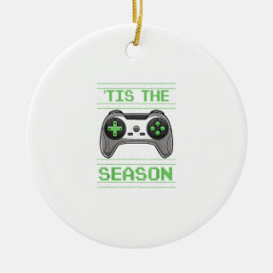Ornamento De Cerâmica É a Temporada de Video Games Natal Xmas Gamer