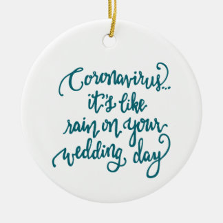 Ornamento De Cerâmica É como Chuva no Dia do Casamento — AZUL