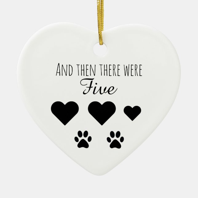 Ornamento De Cerâmica E então havia cinco (Frente)
