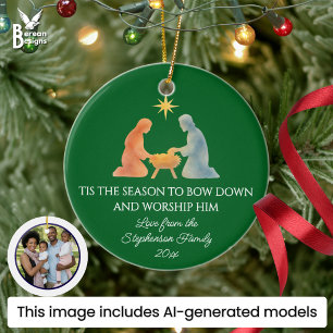 Ornamento De Cerâmica É ÉPOCA DE NATAL Moderno Família Foto Natal