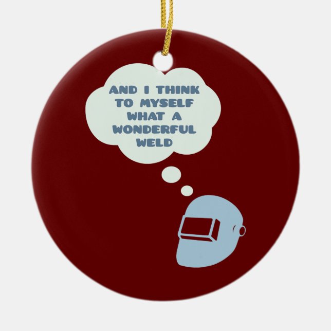 Ornamento De Cerâmica E Eu Penso Em Mim Mesma Que Uma Excelente Soldadur (Frente)