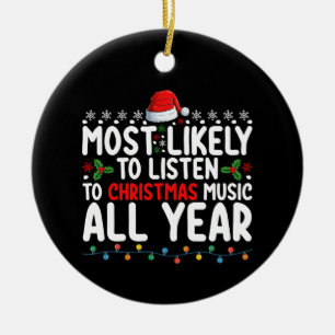Ornamento De Cerâmica É Mais Provável Ouvir Música De Natal O Ano Todo
