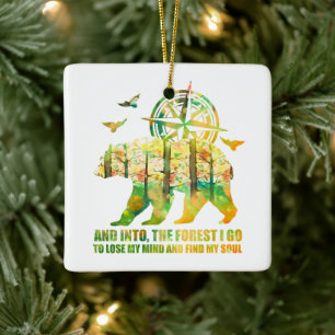Ornamento De Cerâmica E Na Floresta Eu Vou Perder Minha Mente E Encontro