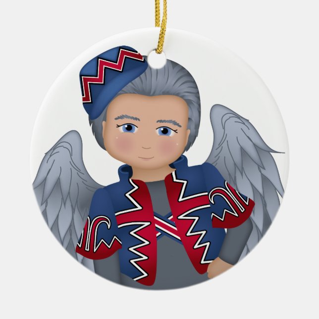 Ornamento De Cerâmica E seu cão pequeno demasiado!  Dorothy (Frente)