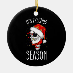 Ornamento De Cerâmica É Temporada de Congelamento Inverno Neve Natal Fer