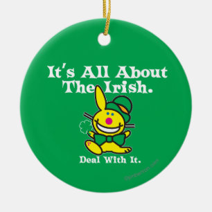 Ornamento De Cerâmica É toda sobre o irlandês (o verde)