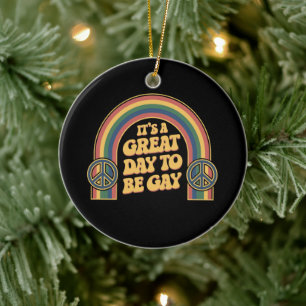 Ornamento De Cerâmica É Um Grande Dia Para Ser Gay Mês do Orgulho LGBTQ 