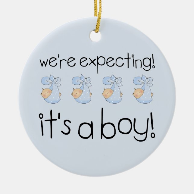 Ornamento De Cerâmica É Um Menino (Frente)