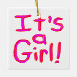 Ornamento De Cerâmica É uma garota!