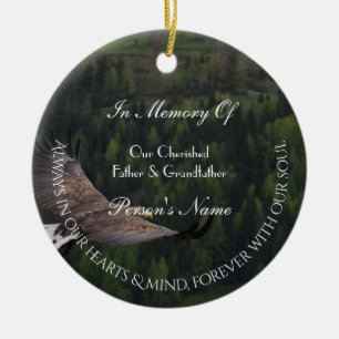 Ornamento De Cerâmica Eagle Flying Tribute Ornament por HAMbyWG