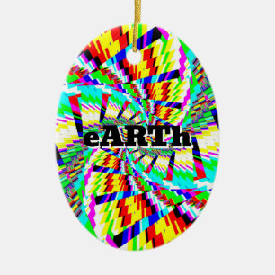 Ornamento De Cerâmica eARTh (você pode alterar a palavra )