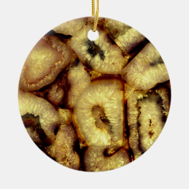 Ornamento De Cerâmica Earthen Green Quartz Agates (Frente)