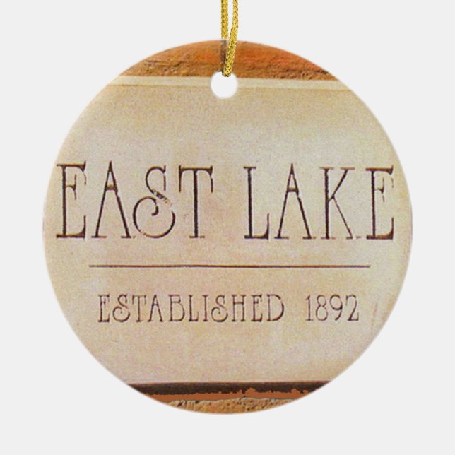 Ornamento De Cerâmica East Lake, East Lake Ornament, East Lake Decatur (Frente)