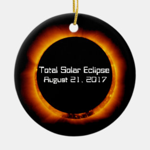 Ornamento De Cerâmica Eclipse Solar Total 2017