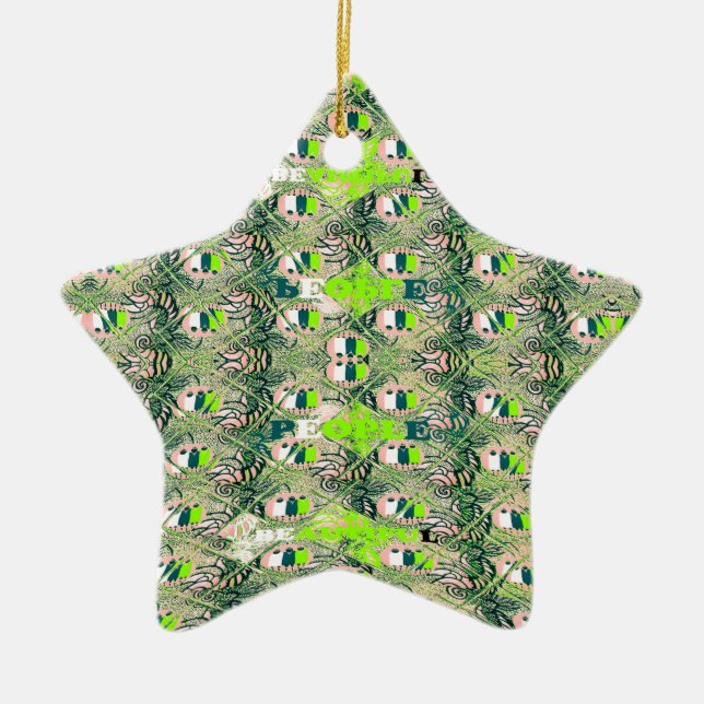 Ornamento De Cerâmica Eco Africa Motif - Arte Africana Inspirada na Natu (Frente)