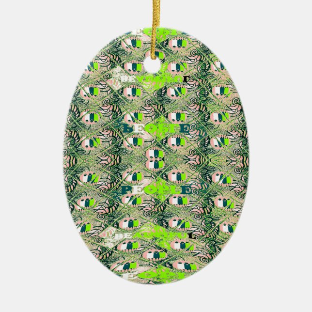 Ornamento De Cerâmica Eco Africa Motif - Arte Africana Inspirada na Natu (Frente)