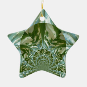 Ornamento De Cerâmica Eco Verde Camo Caleidoscópio Impressão