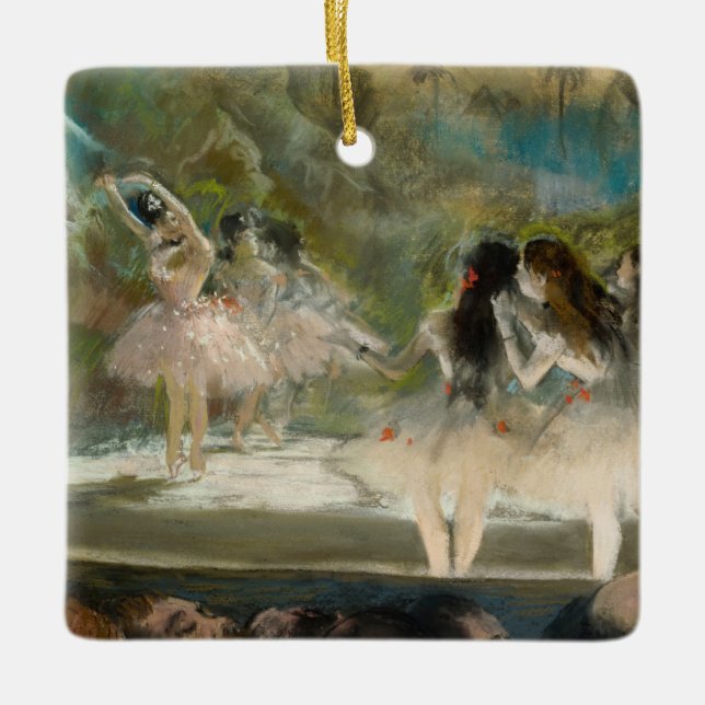 Ornamento De Cerâmica Edgar Degas - Balé na Ópera de Paris (Frente)