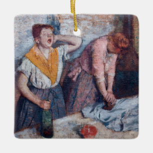 Ornamento De Cerâmica Edgar Degas - Mulheres Passando Roupa