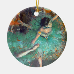 Ornamento De Cerâmica Edgar Degas - Os Dançarinos Verdes - Dança Balé
