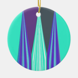 Ornamento De Cerâmica Edgy Blue art