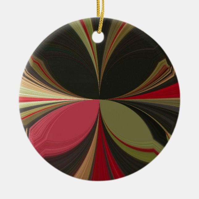 Ornamento De Cerâmica Edgy Earth Kaleidoscope Art Impressão (Frente)