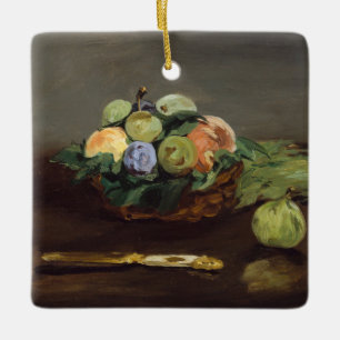 Ornamento De Cerâmica Edouard Manet - Cesta de Frutas