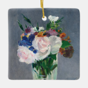 Ornamento De Cerâmica Edouard Manet - Flores em um vaso de cristal