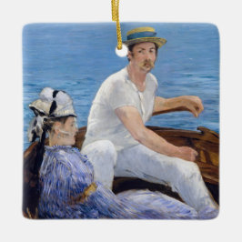 Ornamento De Cerâmica Edouard Manet - Passeio de barco