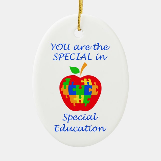 Ornamento De Cerâmica Educação especial (Frente)