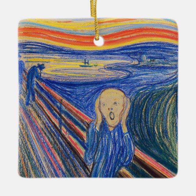 Ornamento De Cerâmica Edvard Munch - O Gritar 1895 (Frente)