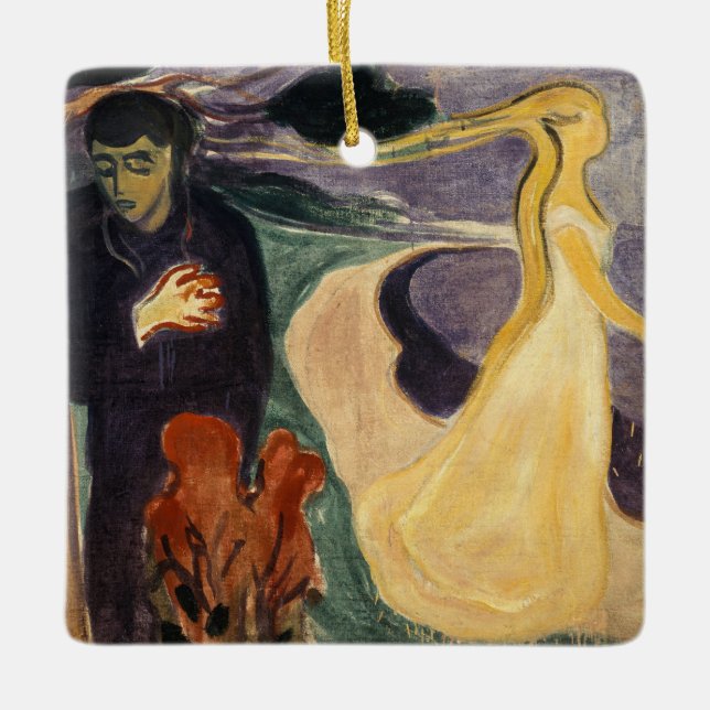 Ornamento De Cerâmica Edvard Munch - Separação (Frente)