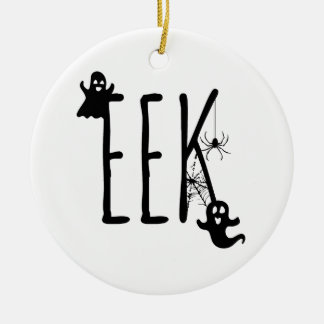 Ornamento De Cerâmica Eek Fantasmas Caprichosos & Aranha Halloween