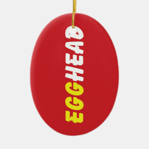 ORNAMENTO DE CERÂMICA EGGHEAD