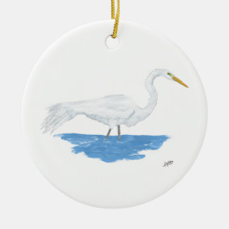 Ornamento De Cerâmica Egret do excelente