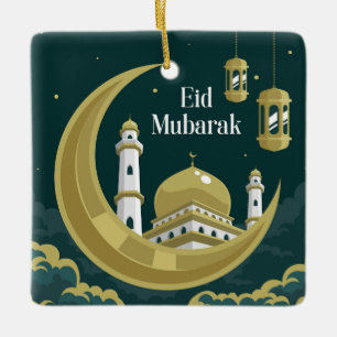 Ornamento De Cerâmica Eid Mubarak