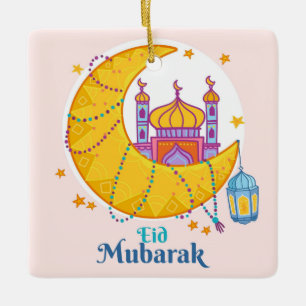 Ornamento De Cerâmica Eid Mubarak Cerâmica Ornament