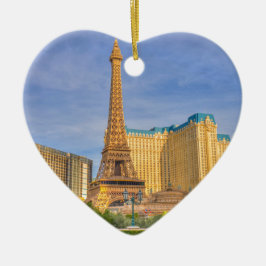 Ornamento De Cerâmica Eiffel Tower Las Vegas Paris Limousine Nevada