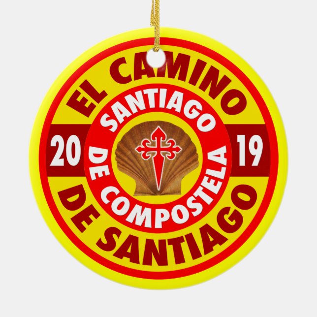Ornamento De Cerâmica El Camino De Santiago 2019 (Traseira)