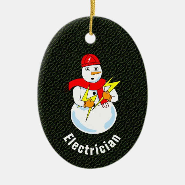 Ornamento De Cerâmica Eleatra Snowman (Frente)