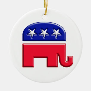 Ornamento De Cerâmica Elefante do logotipo GOP