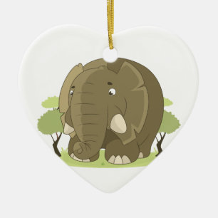Ornamento De Cerâmica Elefante dos desenhos animados