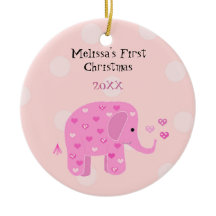 Elefante Rosa Primeiro Natal