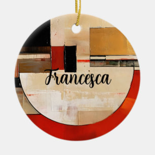 Ornamento De Cerâmica Elegância Celestial: Exploração de Abstrato em Bei