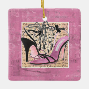 Ornamento De Cerâmica Elegant Shoe Lover I Love My Shoes
