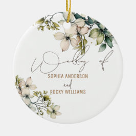 Ornamento De Cerâmica Elegante Boho Fofo Floral de Flores Silvestres car