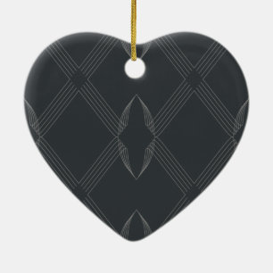 Ornamento De Cerâmica Elegante, chic, luxuoso, simples padrão de linha