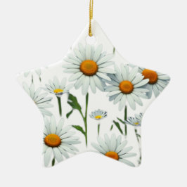 Ornamento De Cerâmica Elegante Daisy Boho Floral Natal