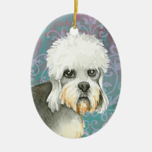 Ornamento De Cerâmica Elegante Dandie Dinmont Terrier